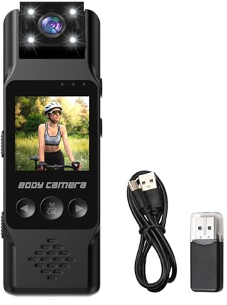 Camnoon Cámara Corporal WiFi 4K con grabación de Audio y Video, minicámara Corporal portátil con Clip Trasero magnético,la aplicación de la Ley, Viajes personales, grabación al Aire Libre