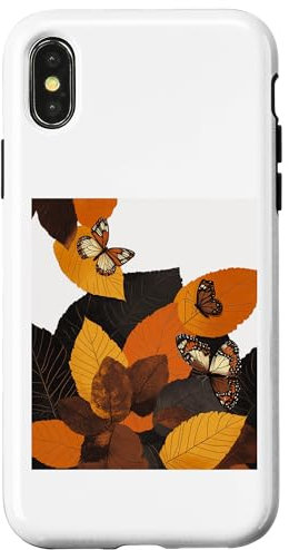 iPhone X/XS Autumn Leaves And Butterflies Nature Case