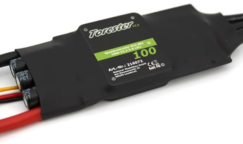 Torcster 216072 Speedcontroller ECO BEC 100A V2.2 ESC Brushless Speed Controller Regler für RC Flugzeug