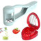 2 Piece Set of Fruit Cutter, Grape Cutter, Strawberry Cutter, Strawberry Slicer Kitchen Gadget, Kitchen Multifunctional Stainless Steel Shopper Portable Gadgets for Toddlers Kids Cutting Tools
