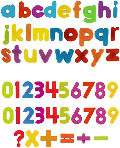52 Magnetic Fridge Letters, Numbers & Symbols – ABC Alphabet Learning Toy for Kids – Educational Preschool Spelling & Counting Set – Homeschool & Classroom Activities