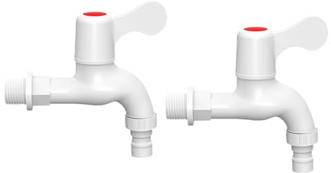 Lot de 2 robinets de salle de bain anti-goutte - Design anti-éclatement - Robinets de cuisine pour installation facile - Robinet d'évier de cuisine