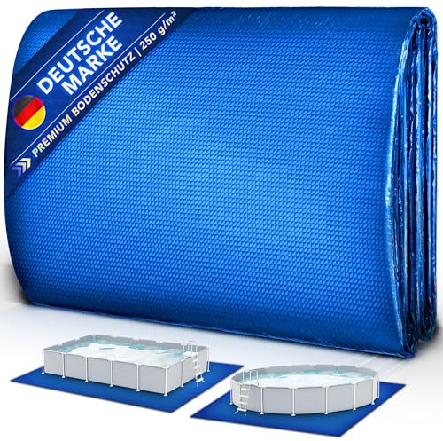 tillvex® Premium Bâche de sol pour piscine 570 x 300 cm Rectangulaire avec 250 g/m² - pour piscines & bassins | Bâche de protection du sol résistante aux UV et résistante à la déchirure | Bâche de