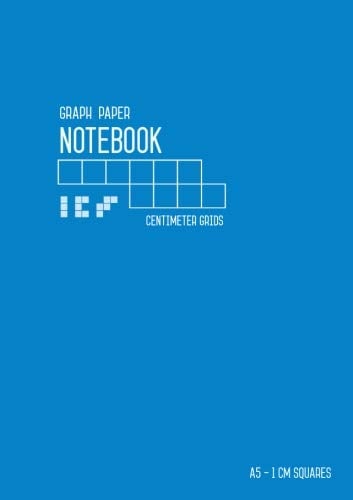 Graph Paper Notebook A5 1 cm Squares: Blue, Medium, Smart Design, Centimeter Grids, Numbered Pages, Composition Book Quad Ruled for Math/Handwriting Workbook for Kids (Graph Journals)