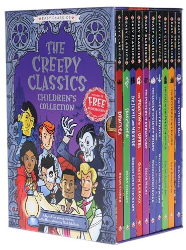 The Creepy Classics Children's Collection 10 Books Box Set (Dracula, Frankenstein, Dr Jekyll and Mr Hyde, Phantom of the Opera, Ghost Pirates, Legend of Sleepy Hollow, The Invisible Man ….& more)
