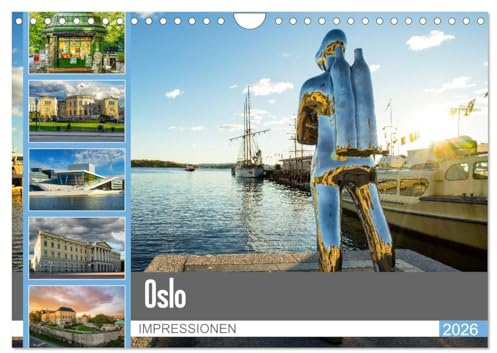 Oslo Impressionen (Wandkalender 2026 DIN A4 quer), CALVENDO Monatskalender: Zu Besuch in der Hauptstadt von Norwegen (CALVENDO Orte)