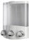 Croydex Wall Mounted Soap Dispenser - Eliminates Shower Clutter, Easy to Refill and Has a Pre-Measured Pump for Your Shower Gel, Shampoo and Conditioner, Mount On Corner or Flat Wall (White, 3x450ml)