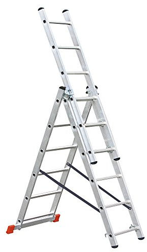 Aluminium Vielzweckleiter, 3 x 6 Sprossen, erreichbare Arbeitshöhe bis 4210 mm
