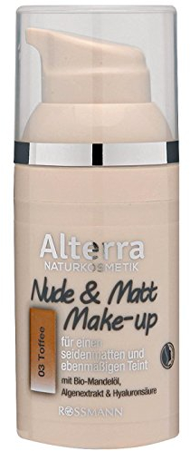Alterra Nude & Matt Make-up natur 3 - toffee, 30 ml