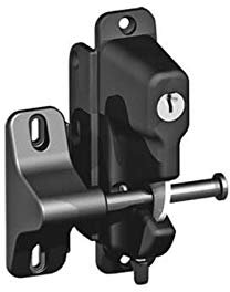 Gatemate Gravity Latch - Double Locking - Keyed to Differ - Black Polymer