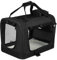 EUGAD Hundebox 60x42x42cm mit Belastbarkeit 12kg für kleine Hunde, Schwarz 0115HT