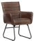 MASSIVMOEBEL24.DE Iron Label Stuhl #05 62x59x86, Farbe:Dunkelbraun, Anzahl:1 Stück, Material:Echtleder