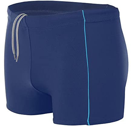 Aquarti Calzoncini da Bagno da Uomo Boxer, Blu Scuro/Blu, 7XL