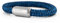 Akitsune Portus Bracelet Corde Voile | Boucle magntique Bracelet Femme Ancre Homme Maritime - Argent Mat - Bleu Marine 23cm