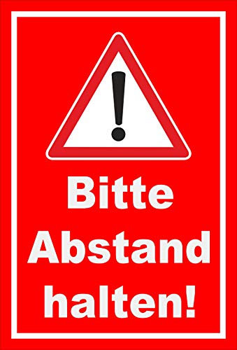 Melis-Folienwerkstatt Aufkleber Bitte Abstand halten - 30x20cm – 20 VAR S00100-012-D