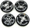 4 tapas de silicona para pulgar con diseño de calavera para mandos de juego PS4, Xbox One, PS3, Xbox 360, PS2, color blanco