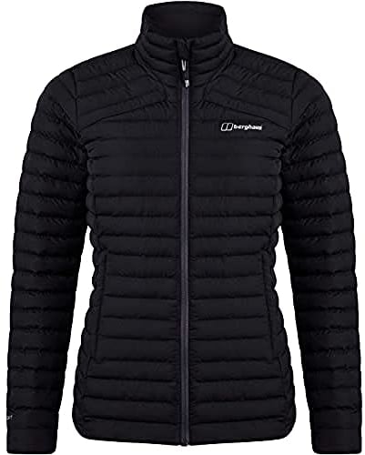 Berghaus Women's Nula Synthetic Insulation Padded Warm Jacket | Durable Design | Water Resistant | Puffer Jacket, Black/Black, 16