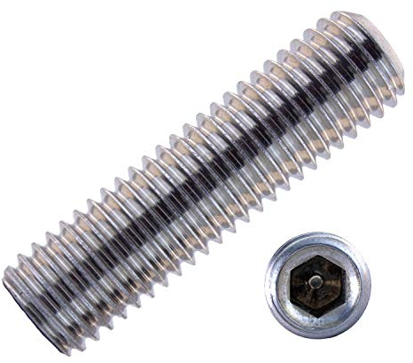 Gewindestifte mit Innensechskant u. Kegelkuppe M10x80 mm aus Edelstahl A2 (5 Stück) | DIN 913 - Madenschrauben - Wurmschrauben von MESAROS®
