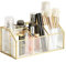 HARLIANGXY Organizador para Maquillaje y Cosméticos, Vintage Makeup Organizer Box, Organizador de Productos Belleza de Vidrio, Prganizador de Brochas de Maquillaje