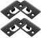 TOVINANNA 4pcs Cam Block Door Frame Buckle Jam Black Door Striker Playes Corner Deadbolt Strike Door Hole Filler Plate Dead Bolt Locks for Exterior Doors Catch Latch Devices Stainless Steel