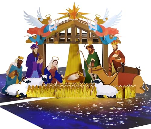 Magic Ants Pop-Up-Karte zur Heiligen Nacht – Weihnachtskarte – Feiern Sie die spirituelle Bedeutung von Weihnachten