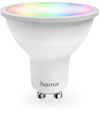 Hama smarte Glühbirne GU10 (4,9W, smarte Lampe RGB und weiß, Reflektor, dimmbare WLAN Lampe, Matter kompatibel für z.B. Alexa, Google Assistant, Apple Home, Smart Things)