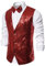 Chdirnely Herren Weste Pailletten Jacken für Männer Glitzer Weste Pailletten Kleid Anzug Weste V Ausschnitt Sparkly Weste für Party Club Urlaub Halloween, wein, XXL