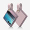 Coco Motorola RAZR 50 Ultra Case con Correa de Mano, cáscara de Cuero Liso Ultra Delgada, Cubierta de teléfono Plegable para el Bolsillo Motorola 2-Rosado