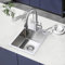 ROVOGO 304 Stainless Steel Kitchen Sink, 450 x 350 mm With Basket Strainer Waste and Overflow Kit, Brushed Small Single Bowl With 35 mm Tap Hole
