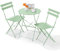 Gartenmöbel Bistro Set Metall, Bistro Set Klappbar 3 Teilig, Balkonset 2PCS Klappstühle 1 Klapptisch, Balkonmöbel Klappbar, Wetterfest, Sitzgarnitur, Balkonmöbel Set für Balkon und Garten, Grün