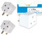 2 Way 3 Pin Plug Adapter 13A Multi-Plug Power Adaptor Extension With Double Socket Splitter UK Plug Adapter Used For Smart Phone, Refrigerator, Computer, Laptop, LED & Other Home (1)
