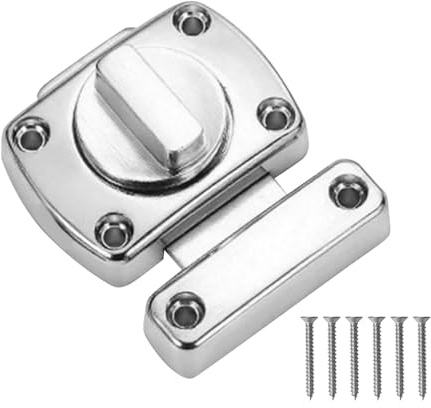 Rotate Bolt Latch Lock, Cabinet Slide Lock Latch for Various Doors | Stainless Steel,Bolt Latch Lock Safety, Gate Bathroom Door Lock