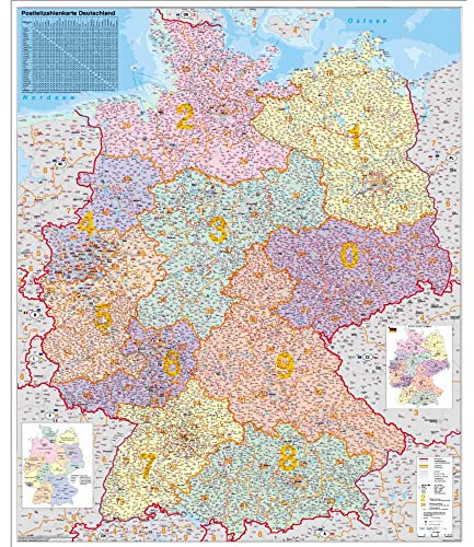 Deutschland Postleitzahlenkarte