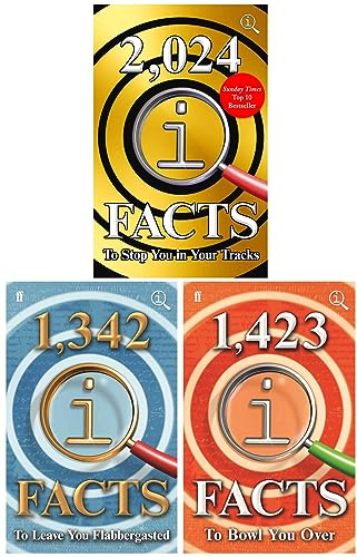 QI Quite Interesting Facts Series 3 Books Collection Set (1,342 QI Facts To Leave You Flabbergasted / 1,423 QI Facts to Bowl You Over / 2,024 QI Facts To Stop You In Your Tracks)
