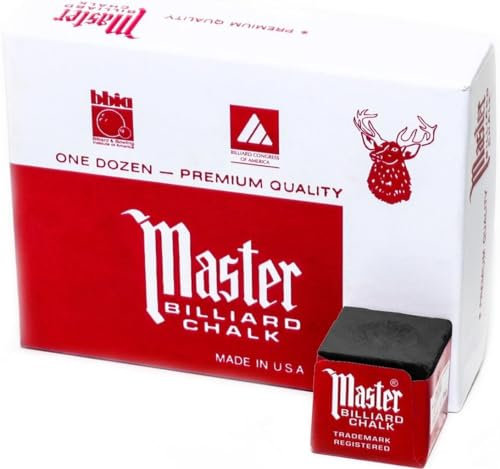 Master/Taco de Billar Tiza de Billar, 12 Cubos, Gris