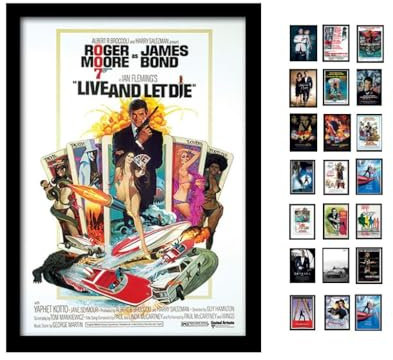 James Bond Memorabilia, Mehrfarbig, 30 x 40cm