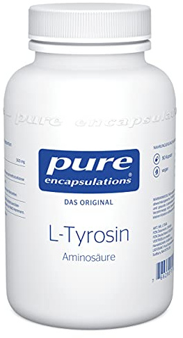 Pure Encapsulations - L-Tyrosin - 500 mg pro Kapsel, Vegan, Hochdosiert - Nahrungsergänzungsmittel mit Aminosäuren - 90 Kapseln