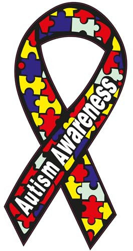 INDIGOS UG Auto Aufkleber Autismus Bewusstsein Band - LKW 76mmx152mm