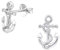 Laimons Damen-Ohrstecker Ohrringe Maritim Damenschmuck Anker 11 mm glanz matt Sterling Silber 925