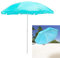 Sombrilla de altura ajustable (160 cm de diámetro) con articulación articulada – Sombrilla para balcón y jardín, sombrilla de playa, balcón, protección solar redonda, articulada – azul oscuro/azul
