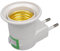 SOLMORE Douille Français Prise vers E27 Ampoule Socket Base Adaptateur Transporteur avec ON-OFF Commutateur
