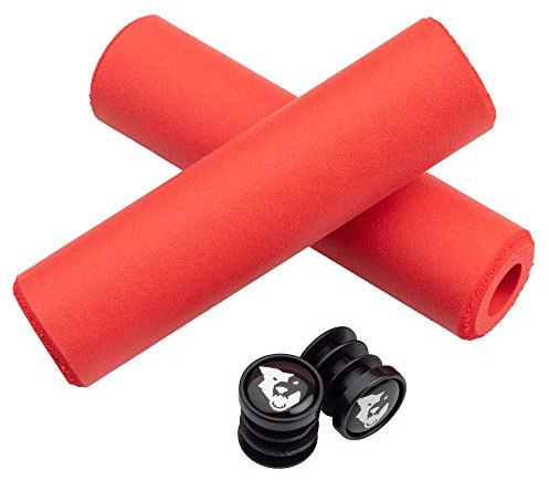 Wolf Tooth | Fat Paw Grips | 9.5mm | Red | Bike Accessories Custom Parts Precision Engineered