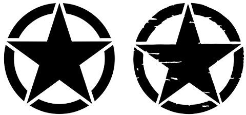 Adesivi stella militare US Army