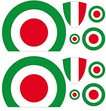 GamesMonkey Aufkleber VESPA Set PIAGGIO vespa flags Italien Felge