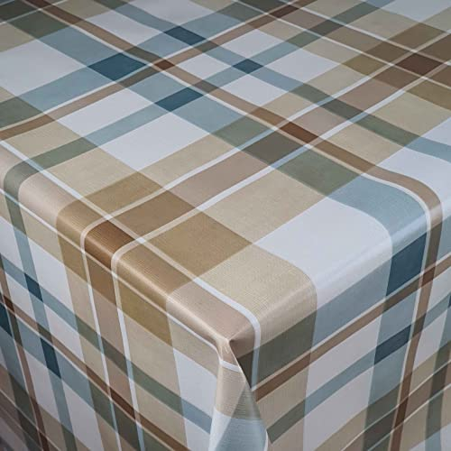 d-c-fix Wachstuch Kariert Beige Breite & Länge wählbar abwaschbare Tischdecke Eckig 90 x 150 cm