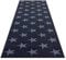 HOMEFACTO:RI Küchenläufer Küchenteppich Teppichläufer Brücke Sterne Stars | waschbar, Größe:ca. 60 x 180 cm, Designs:Sterne | schwarz grau