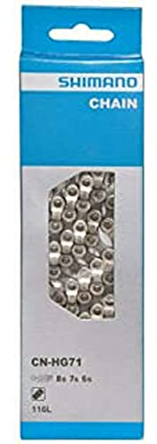 SHIMANO HG71 8/7/6-Speed Bicycle Chain W/SM-UG51 Quick Link - CN-HG71-I - ECNHG71T116Q