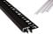 T-40 LED Alu Fliesenprofil Treppenprofil Stufen 10mm schwarz + Abdeckung 1m milky
