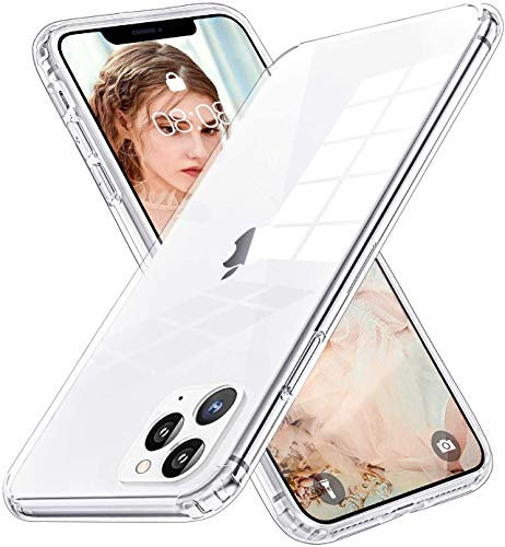 Crystal Clear Transparent for iPhone 11 Pro Gel Case | Comes with Anti-Scratch, Shock Absorption and Anti-Yellowing Protection | Slim-Fit Soft Silicone Cover | Supports Wireless Charging