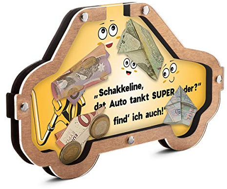 Geldgeschenk Spardose Sparbüchse Sparschwein 32x18cm - Auto
